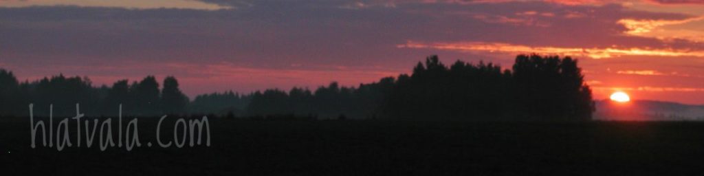 Harri latvalan etusivulta kuva auringonlaskusta